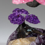 Custom Genuine Rose Quartz Clustered Gemstone Tree on Amethyst Matrix // The Love Tree // v.1