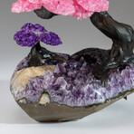Custom Genuine Rose Quartz Clustered Gemstone Tree on Amethyst Matrix // The Love Tree // v.1