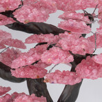 Custom Genuine Rose Quartz Clustered Gemstone Tree on Amethyst Matrix // The Love Tree // v.2