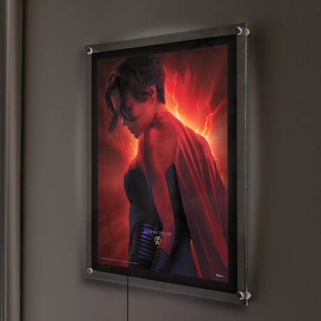 Flash Movie Supergirl // MightyPrint Wall Art // Backlit LED Frame