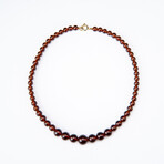 Genuine Golden Amber Graduated Beaded Necklace // 8mm-12mm