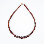 Genuine Golden Amber Graduated Beaded Necklace // 8mm-12mm