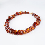 Genuine Cherry Amber Beaded Necklace from Russia