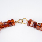 Genuine Cherry Amber Beaded Necklace from Russia