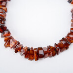 Genuine Cherry Amber Beaded Necklace from Russia