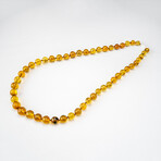 Genuine Polished Golden Amber Beaded Necklace // 12mm Beads