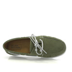 Suede Regatta Boat Shoes // Green Khaki (39)