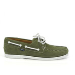 Suede Regatta Boat Shoes // Green Khaki (39)