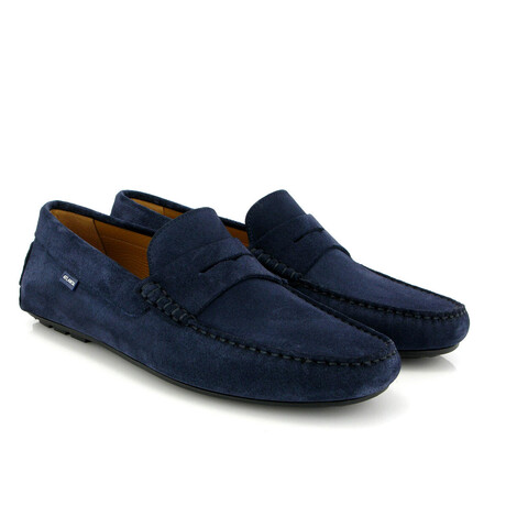 Grainy Lather City Loafers // Navy Blue (39)