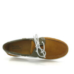 Suede Bicolor Regatta Boat Shoes // Camel + Taupe (39)