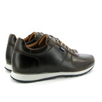 Sneakers In Pull Up Leather // Brown Dark (39)