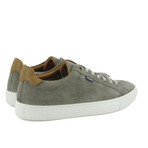 Tennis Sneakers In Suede Leather // Gray Light (39)