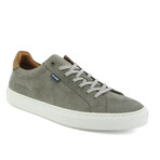 Tennis Sneakers In Suede Leather // Gray Light (39)