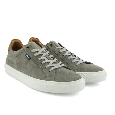 Tennis Sneakers In Suede Leather // Gray Light (39)