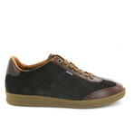 Suede T Pull Up Sneakers // Dark Brown (39)