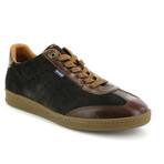 Suede T Pull Up Sneakers // Dark Brown (39)