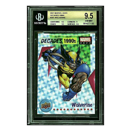 2021 Marvel Ages Decades 1990’s #D91 Wolverine BGS 9.5  // Gem Mint (14277130)