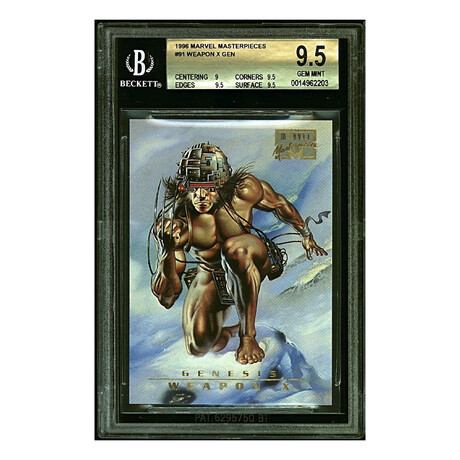 1996 Marvel Masterpieces #91 Weapon X Wolverine BGS 9.5  // Gem Mint