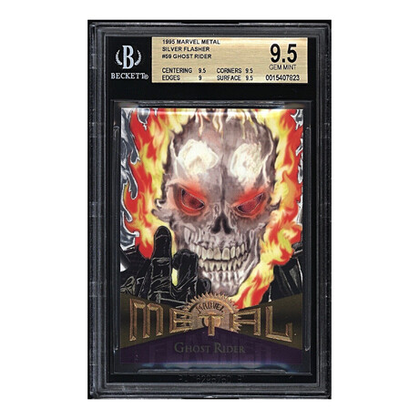 1995 Marvel Metal Silver Flasher #59 Ghost Rider BGS 9.5 Gem Mint