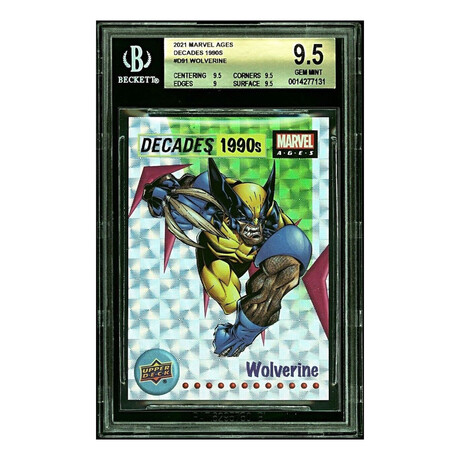 2021 Marvel Ages Decades 1990’s #D91 Wolverine BGS 9.5  // Gem Mint (14277131)
