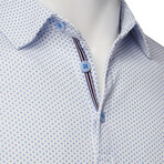 ZinoVizo // Nuova Polo Shirt // White + Blue (XL)