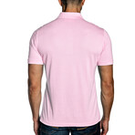 Peruvian Short Sleeve Polo // Pastel Pink (S)