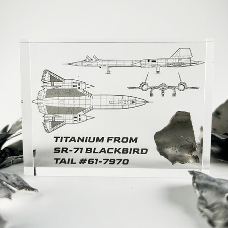 SR-71 Blackbird Titanium Artifact Display