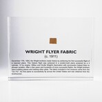 Wright Brother's Flyer Fabric Artifact Display