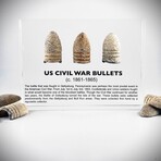 Civil War Bullet Artifact Display