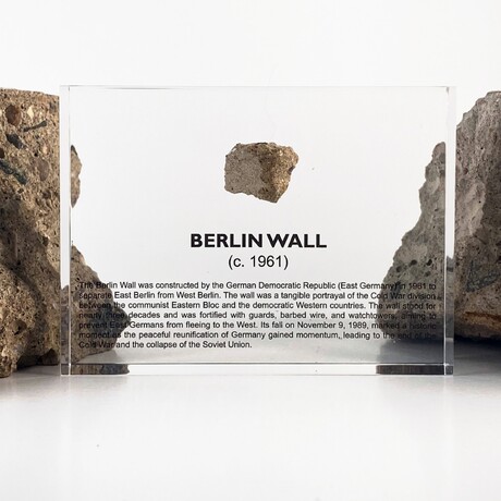 Berlin Wall Rubble Artifact Display