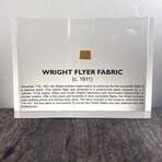 Wright Brother's Flyer Fabric Artifact Display