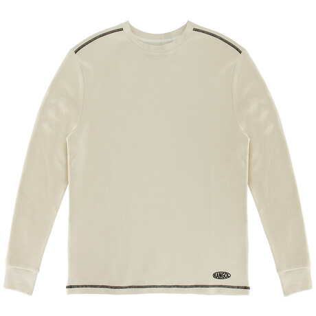 Kangol Waffle Long Sleeve Tee // White Swan (XS)