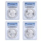 1884-1887 Morgan Silver Dollar // 4 Coin Set // PCGS Certified MS65