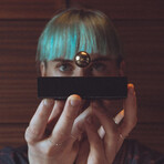 Buda Ball // Black Base // Gold Sphere