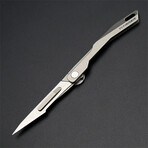 Titaner Falcon 2.24" Titanium Micro Knife with Replaceable Surgical Blades(#11) (Stonewashed Gray)