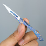 Titaner Falcon 2.24" Titanium Micro Knife with Replaceable Surgical Blades(#11) (Stonewashed Gray)