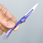 Titaner Falcon 2.24" Titanium Micro Knife with Replaceable Surgical Blades(#11) (Stonewashed Gray)