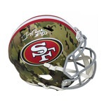 Jerry Rice // Signed San Francisco 49ers CAMO Riddell Full Size Speed Replica Helmet - (Fanatics)