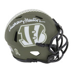 Anthony Munoz // Signed Cincinnati Bengals Salute to Service Riddell Speed Mini Helmet