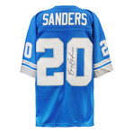 Barry Sanders // Detroit Lions // Signed Blue 1996 Throwback M&N Legacy Jersey
