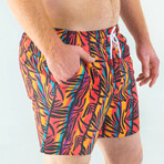 The Bay Breeze // Tropical Neon Ball Hammock® Pouch Swim Trunks (M)