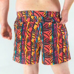 The Bay Breeze // Tropical Neon Ball Hammock® Pouch Swim Trunks (M)