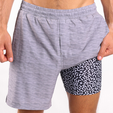 The Junk Trunks // Gray Ball Hammock® 7 Inch Athletic Shorts (S)