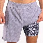 The Junk Trunks // Gray Ball Hammock® 7 Inch Athletic Shorts (XL)