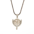 Ancient Roman Diva Faustina Coin Pendant // c. 141-150 AD