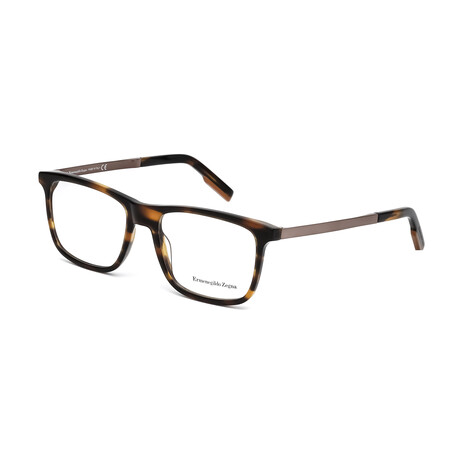 Ermenegildo Zegna // Men's EZ5142 Optical Frames // Shiny Stripped Brown