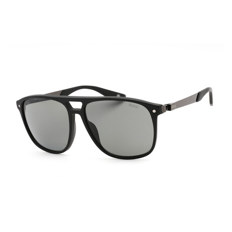 BMW // Men's BW0001 Sunglasses // Matte Black + Smoke Polarized