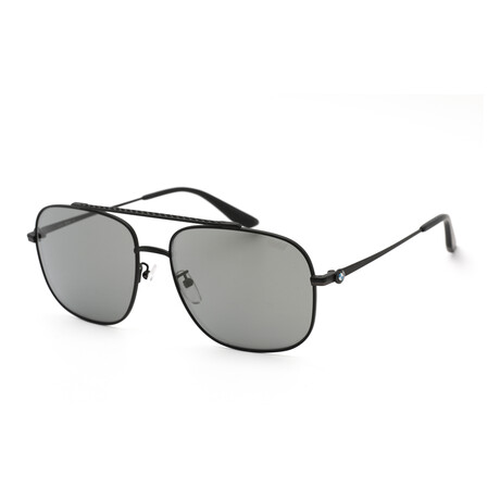 BMW // Men's BW0005 Sunglasses // Matte Black + Smoke Mirror