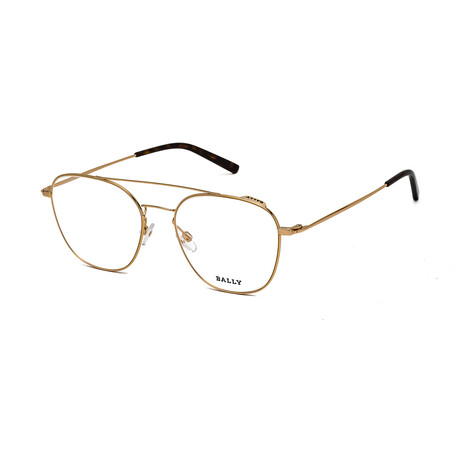 Bally // Men's BY5005-D Optical Frames // Shiny Deep Gold