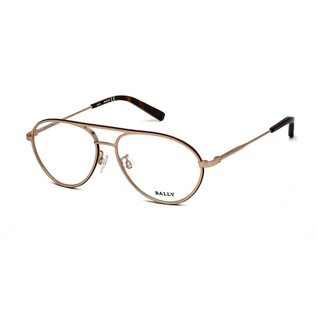 Bally // Men's BY5013-H Optical Frames // Shiny Rose Gold